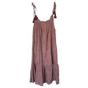 Maaji Magnolia Eyelet Dress with Tassels REVOLVE Blush | Rose Sz M